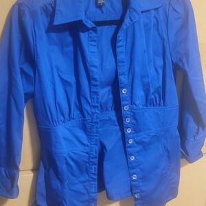 Banana Republic Vibrant Blue Utility Jacket